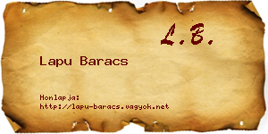 Lapu Baracs névjegykártya